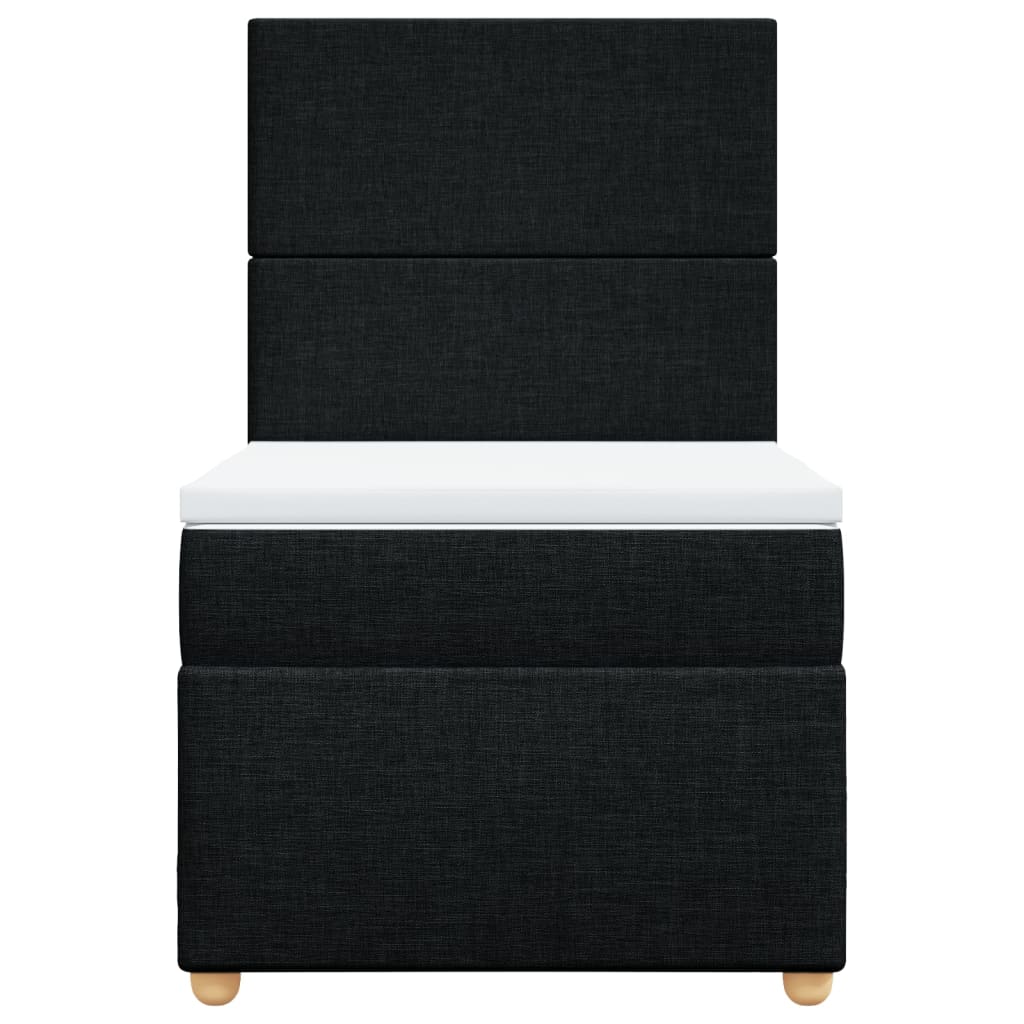 Sommier à lattes de lit et matelas Noir 80x200 cm Tissu - XIOS