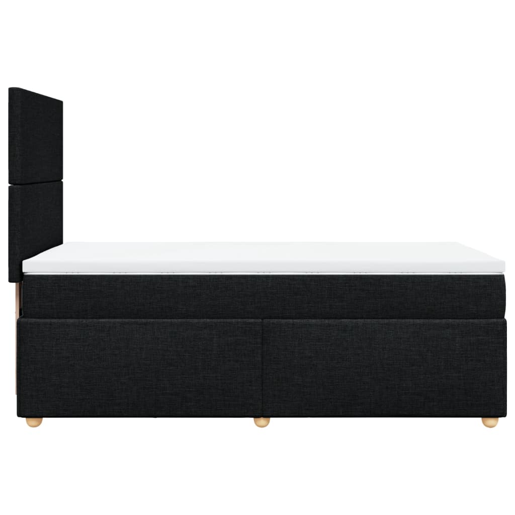 Sommier à lattes de lit et matelas Noir 80x200 cm Tissu - XIOS