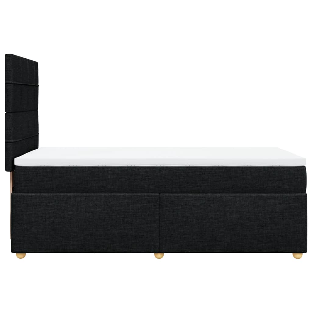 Sommier à lattes de lit et matelas Noir 80x200 cm Tissu - XIOS