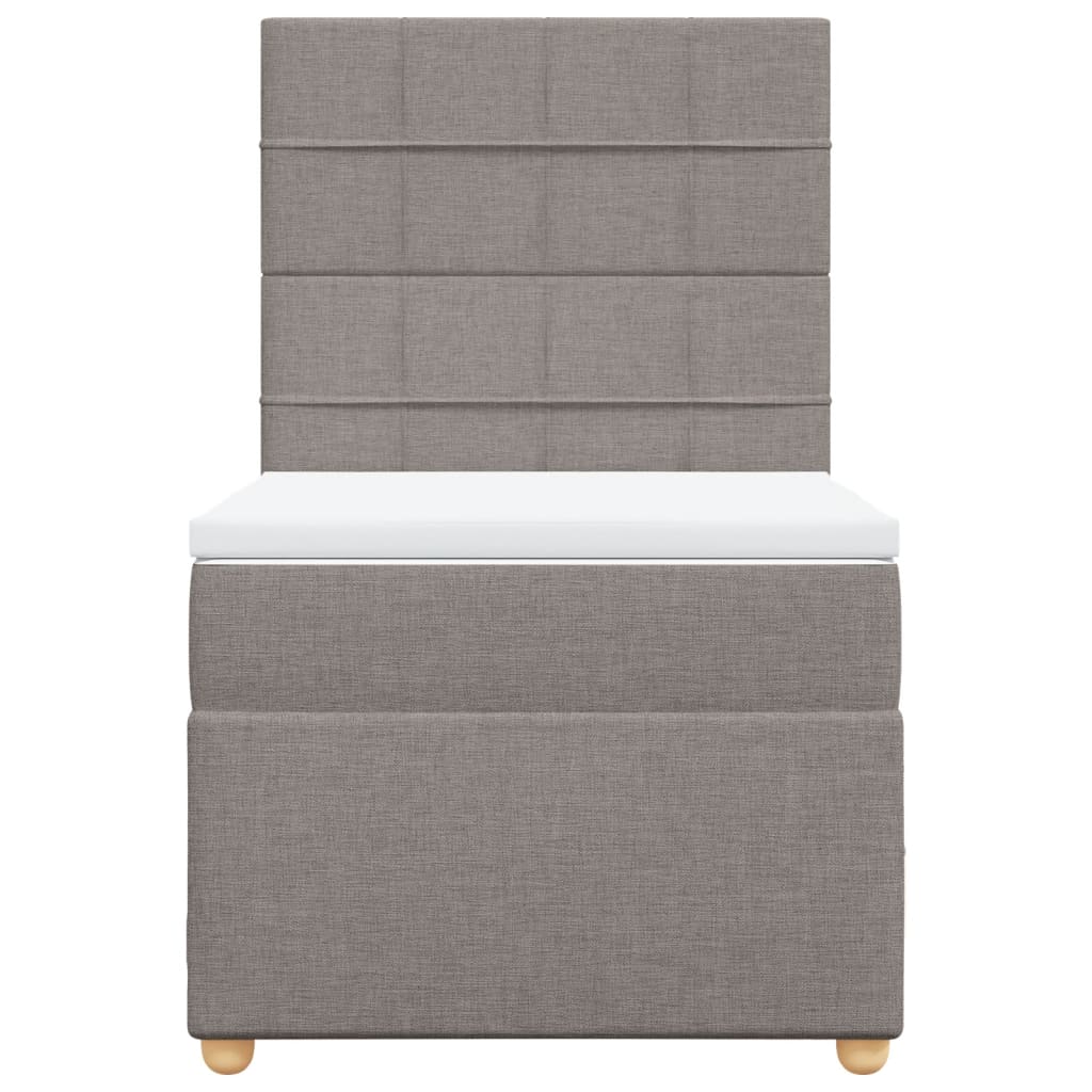 Sommier à lattes de lit avec matelas Taupe 80x200 cm Tissu - XIOS