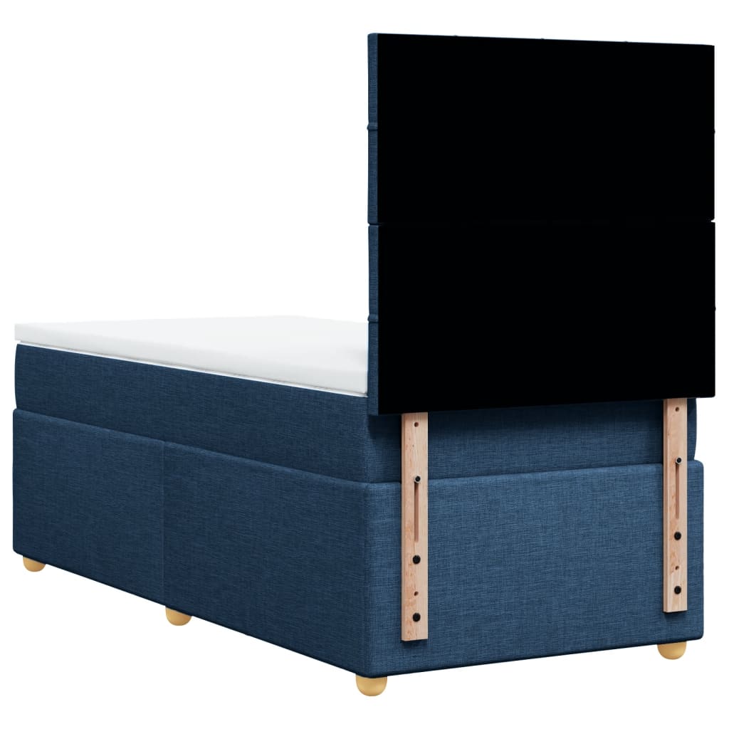 Sommier à lattes de lit avec matelas Bleu 80x200 cm Tissu - XIOS