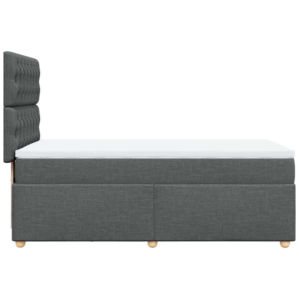 Sommier à lattes de lit avec matelas Gris foncé 80x200 cm Tissu - XIOS