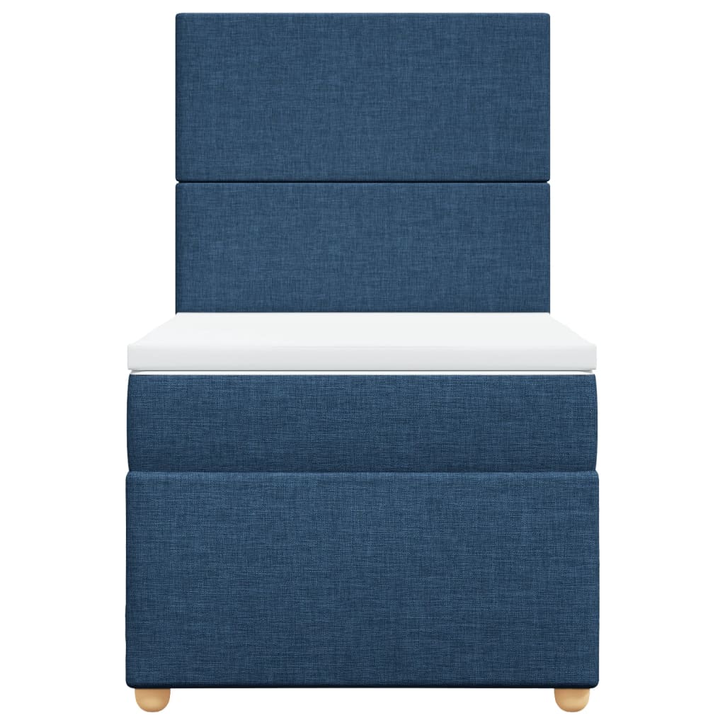 Sommier à lattes de lit avec matelas Bleu 90x190 cm Tissu - XIOS