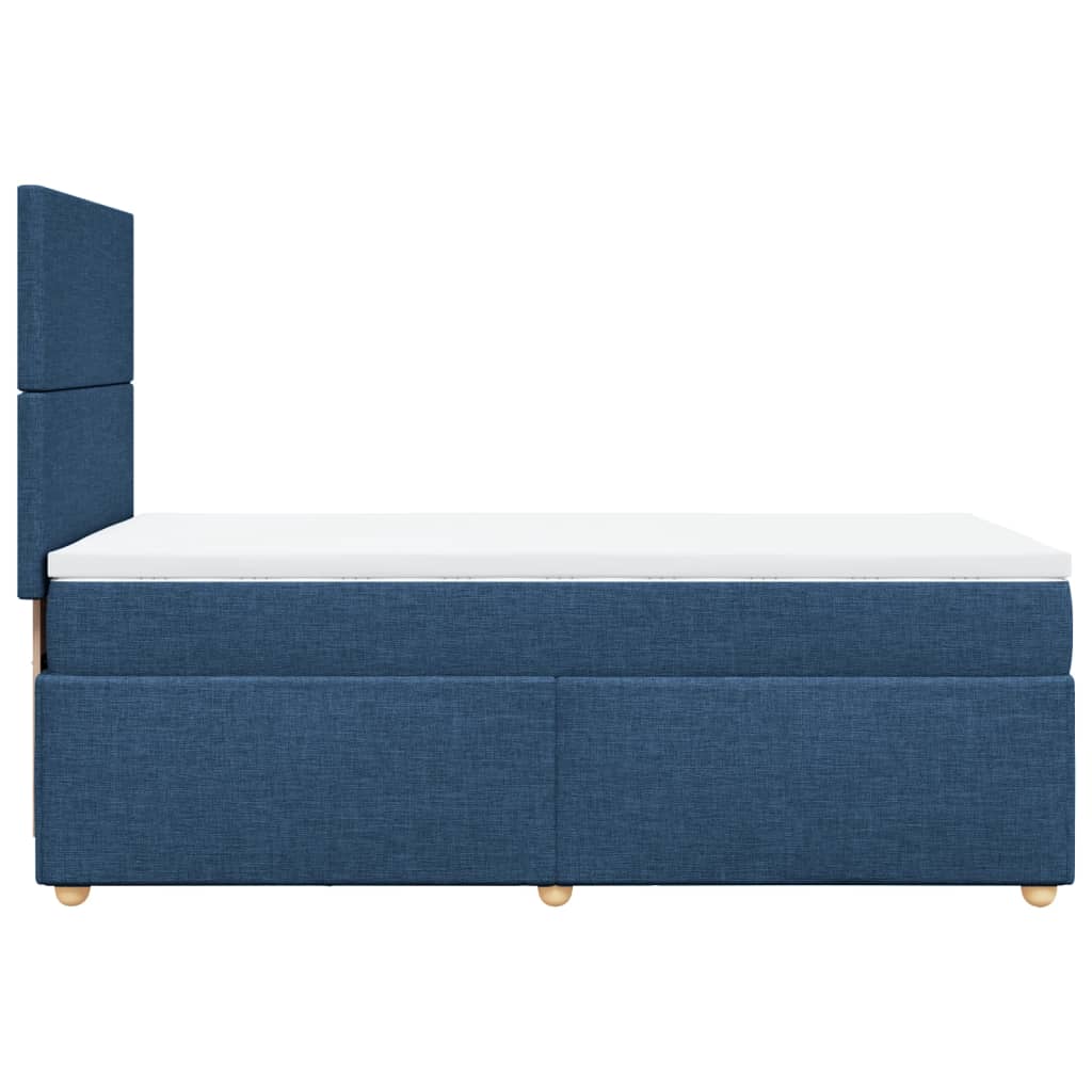 Sommier à lattes de lit avec matelas Bleu 90x190 cm Tissu - XIOS