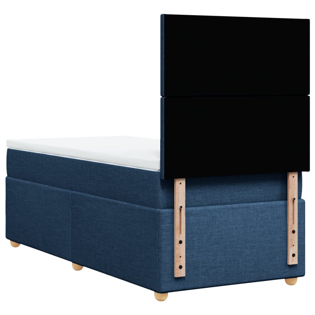 Sommier à lattes de lit avec matelas Bleu 90x190 cm Tissu - XIOS