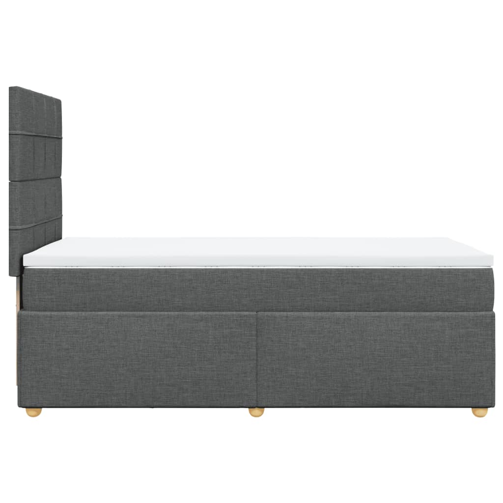 Sommier à lattes de lit et matelas Gris foncé 90x190 cm Tissu - XIOS