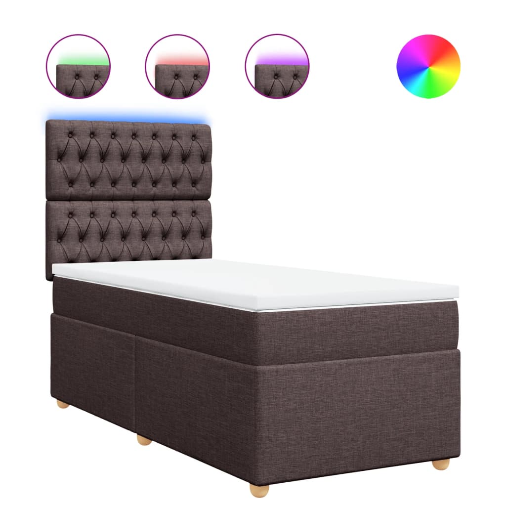 Sommier à lattes de lit avec matelas Marron foncé 90x190 cm - XIOS