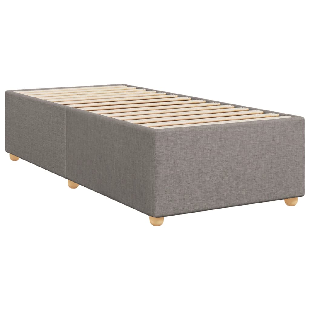 Sommier à lattes de lit avec matelas Taupe 90x190 cm Tissu - XIOS