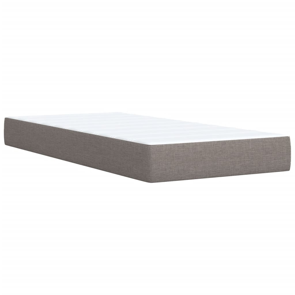 Sommier à lattes de lit avec matelas Taupe 90x190 cm Tissu - XIOS