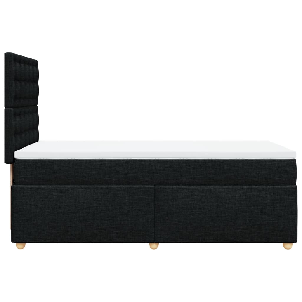 Sommier à lattes de lit avec matelas Noir 90x190 cm Tissu - XIOS