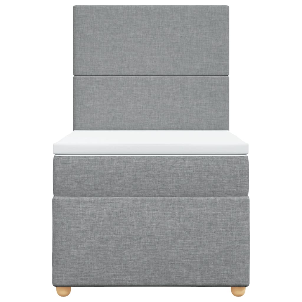 Sommier à lattes de lit avec matelas Gris clair 90x200 cm Tissu - XIOS