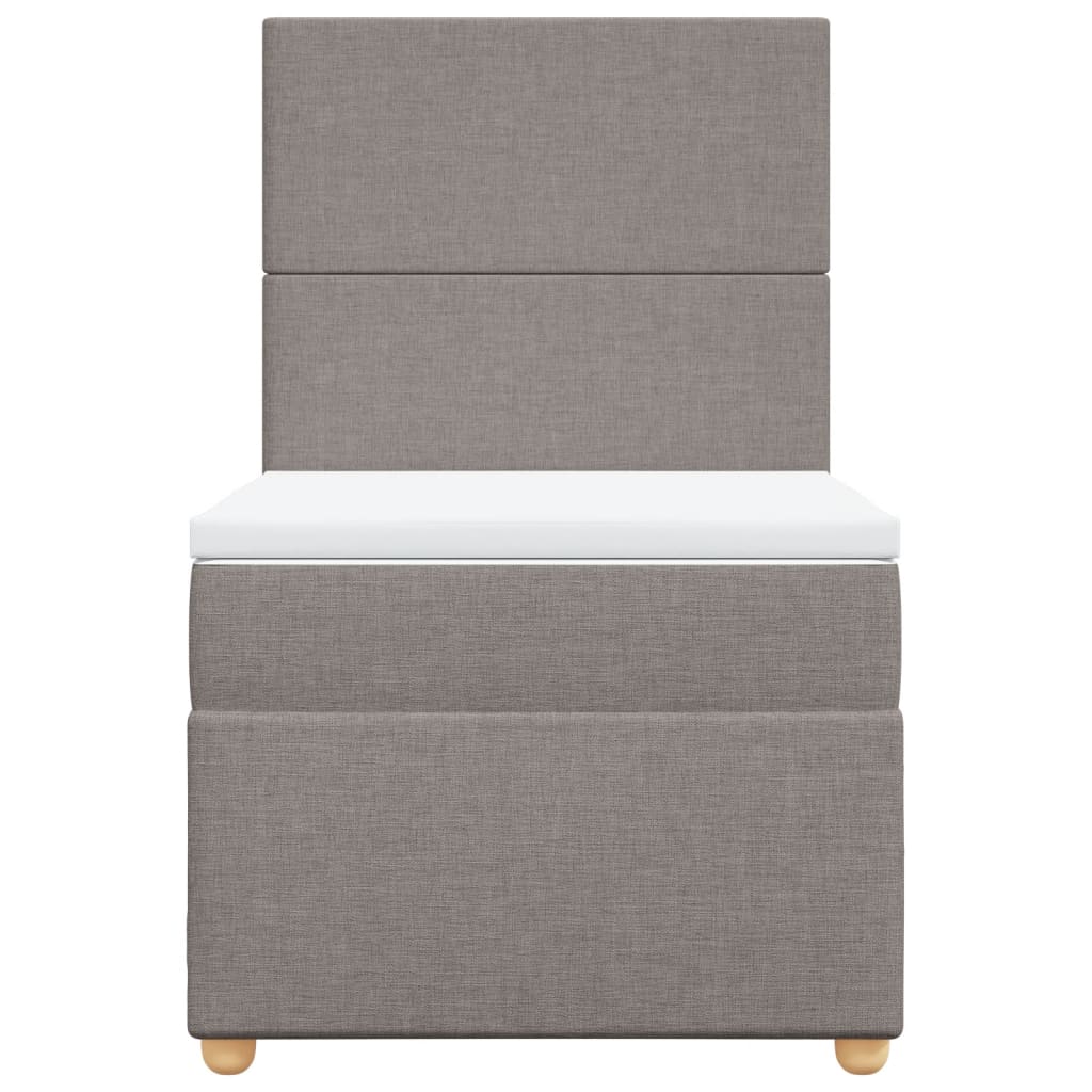 Sommier à lattes de lit avec matelas Taupe 90x200 cm Tissu - XIOS