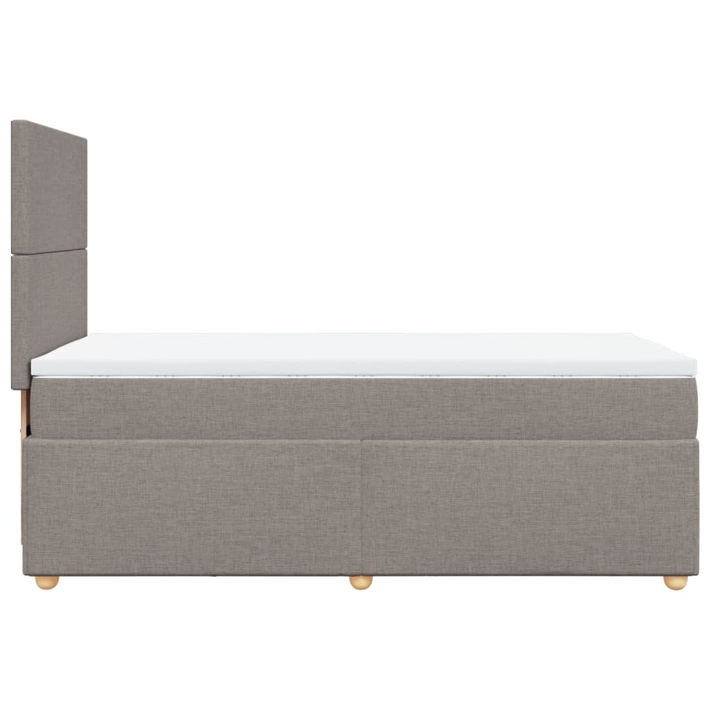 Sommier à lattes de lit avec matelas Taupe 90x200 cm Tissu - XIOS