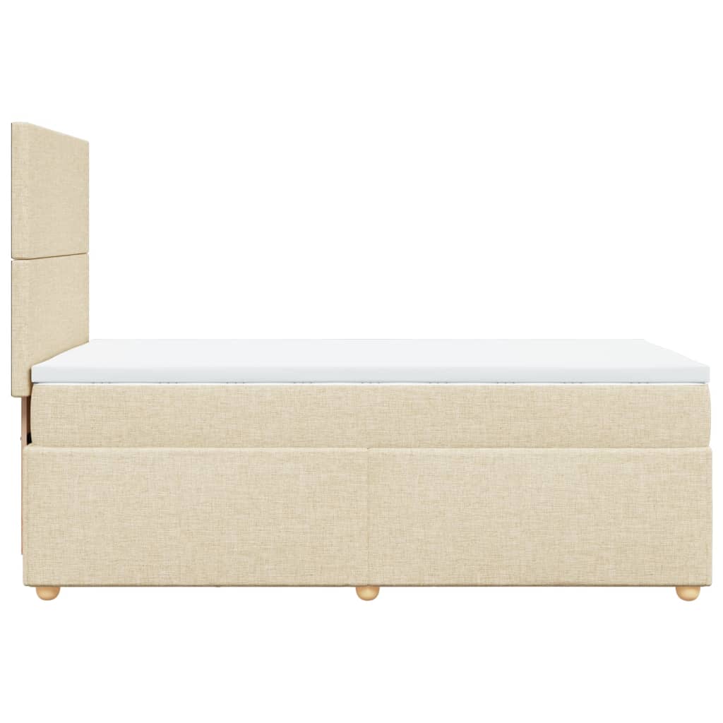 Sommier à lattes de lit avec matelas Crème 90x200 cm Tissu - XIOS