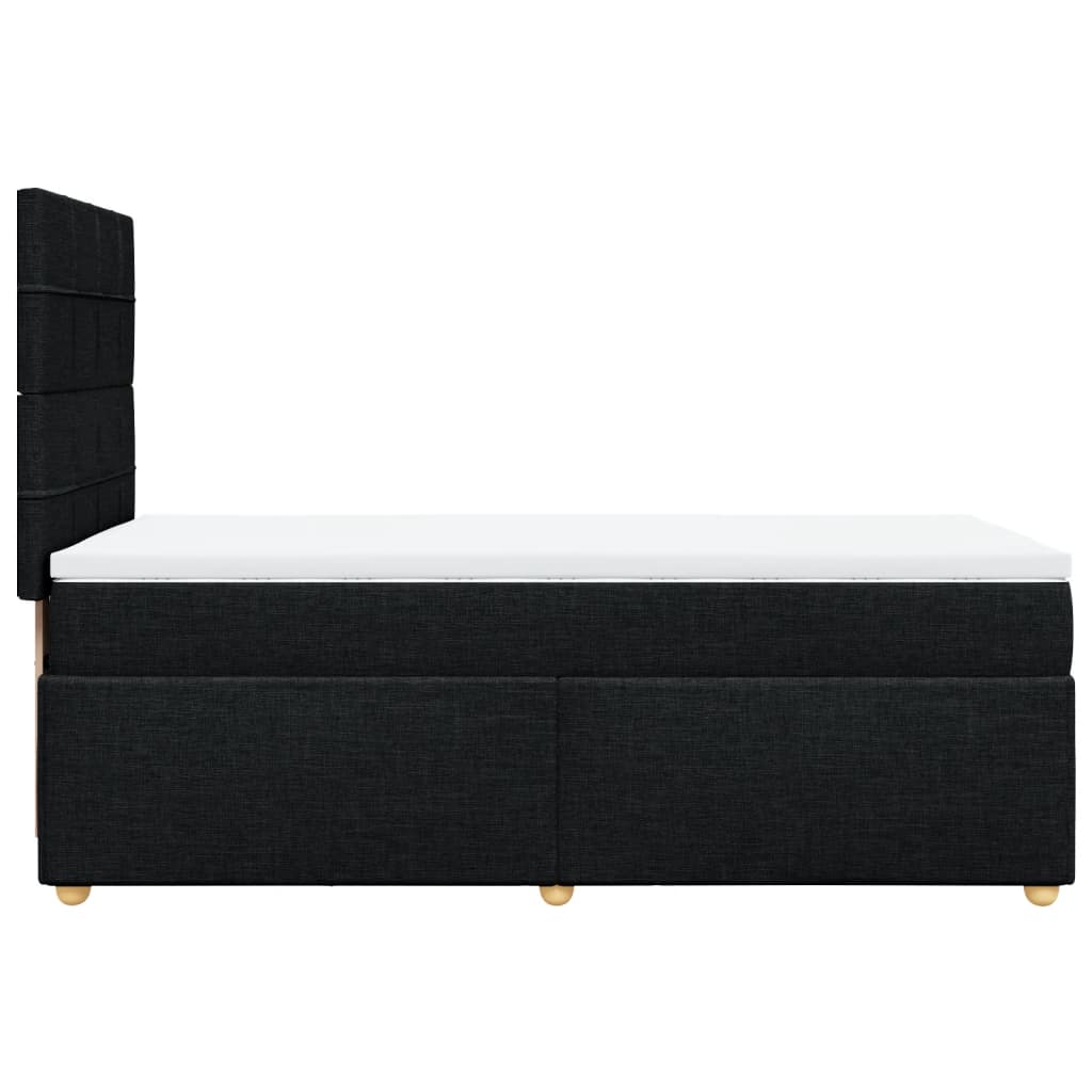 Sommier à lattes de lit avec matelas Noir 90x200 cm Tissu - XIOS