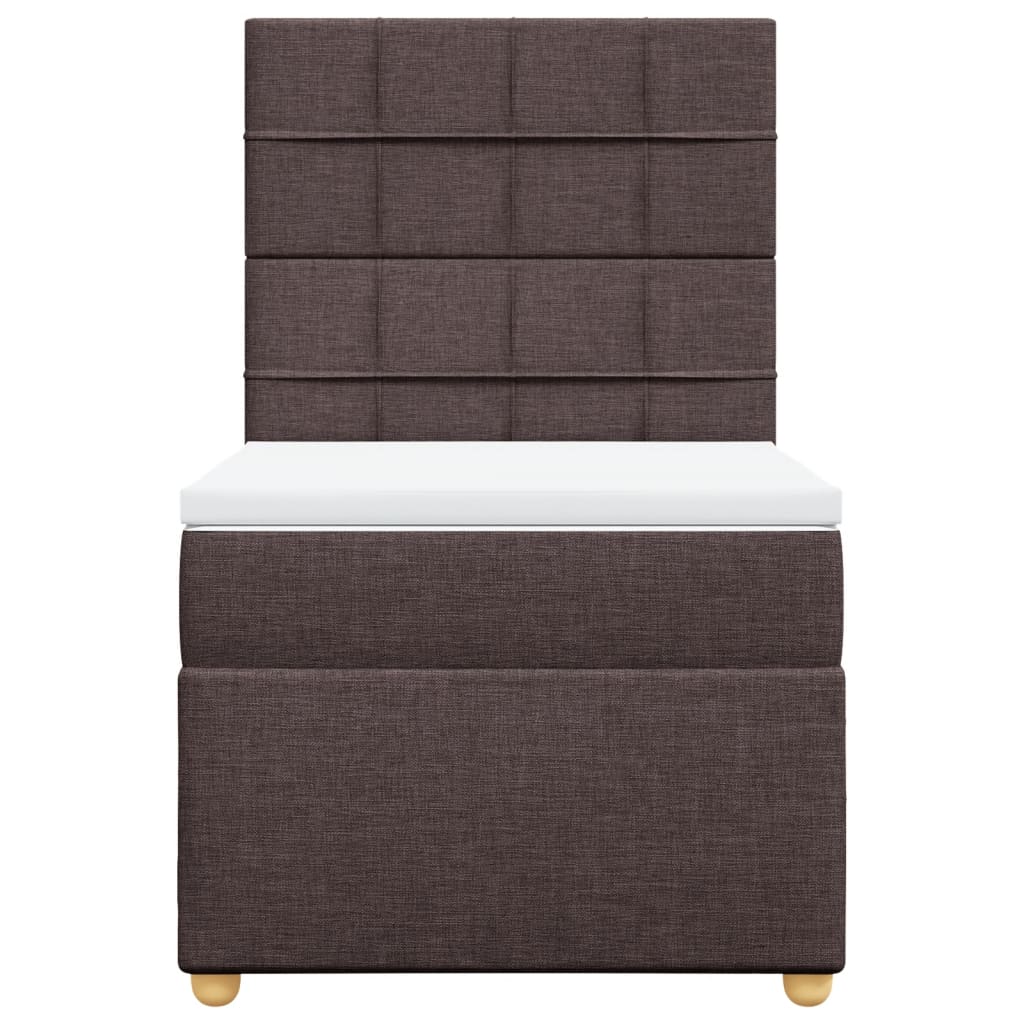 Sommier à lattes de lit avec matelas Marron foncé 90x200 cm - XIOS