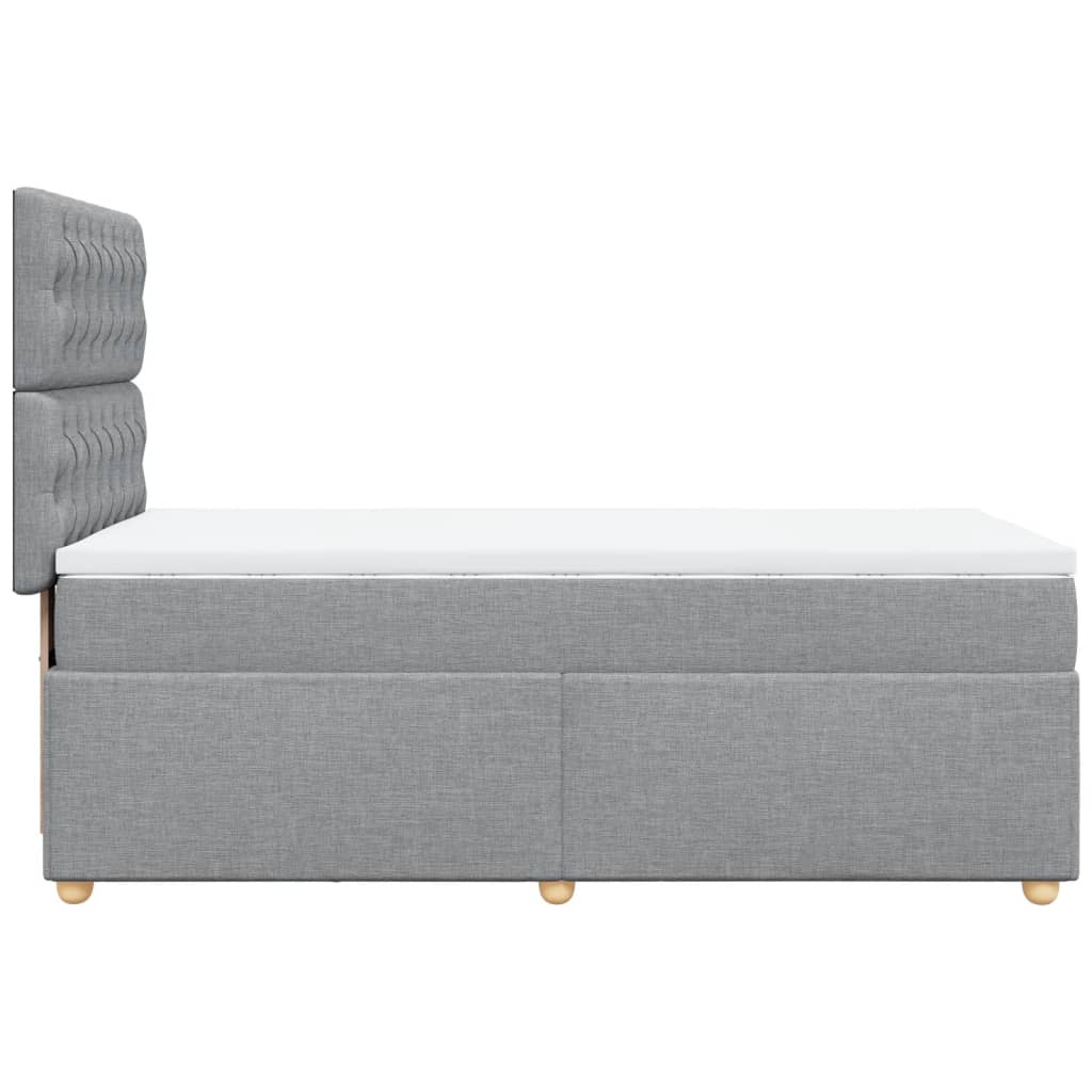 Sommier à lattes de lit avec matelas Gris clair 90x200 cm Tissu - XIOS