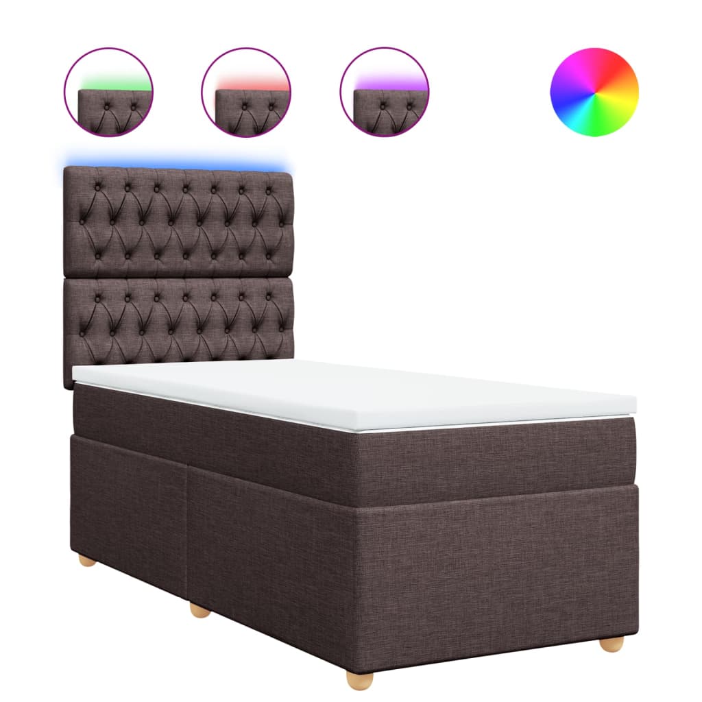 Sommier à lattes de lit avec matelas Marron foncé 90x200 cm - XIOS