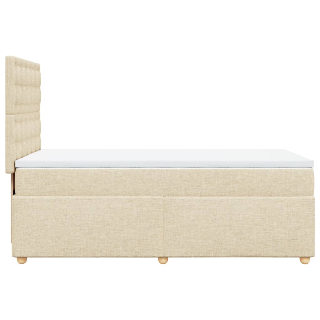 Sommier à lattes de lit avec matelas Crème 90x200 cm Tissu - XIOS