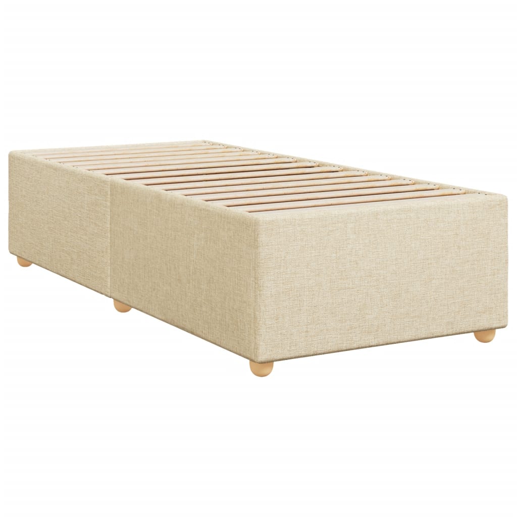 Sommier à lattes de lit avec matelas Crème 90x200 cm Tissu - XIOS