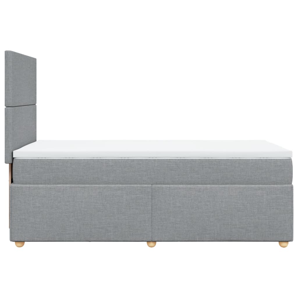 Sommier à lattes de lit avec matelas Gris clair 100x200cm Tissu - XIOS