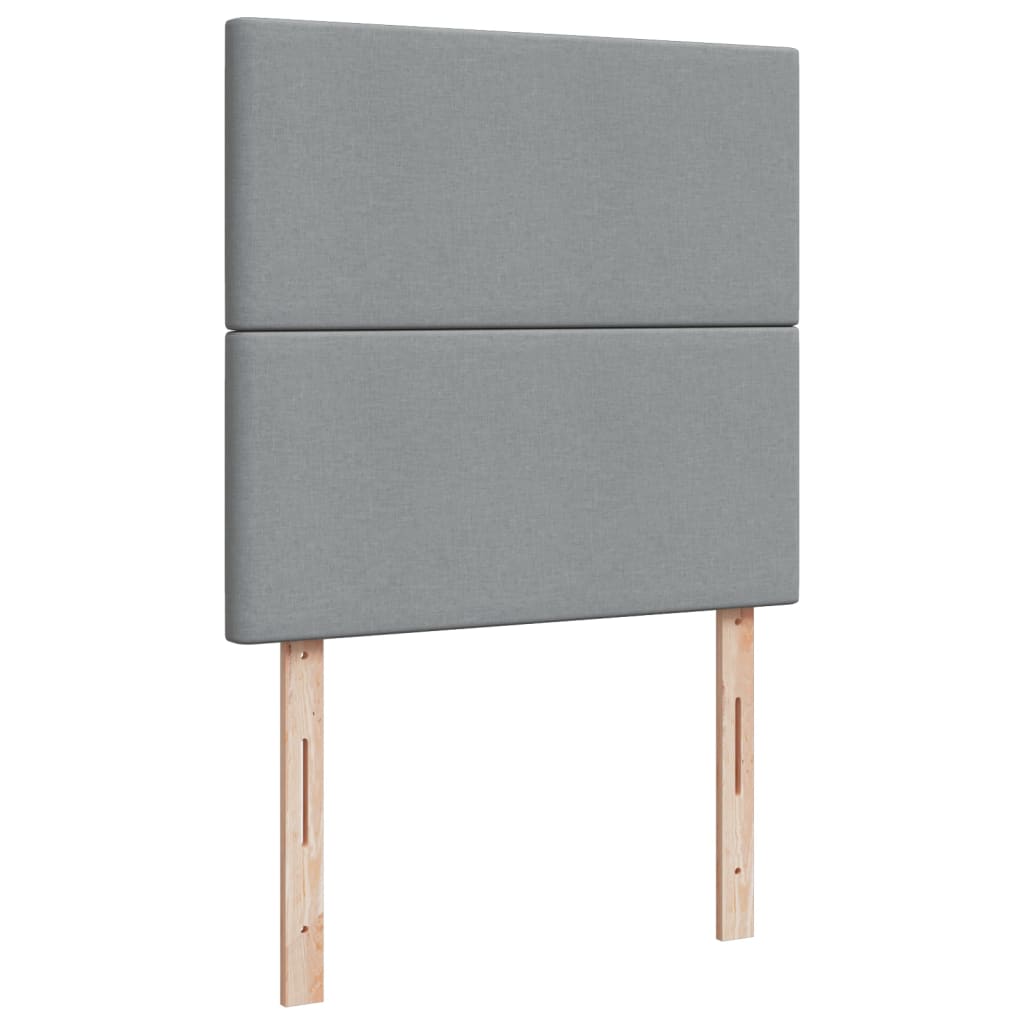 Sommier à lattes de lit avec matelas Gris clair 100x200cm Tissu - XIOS