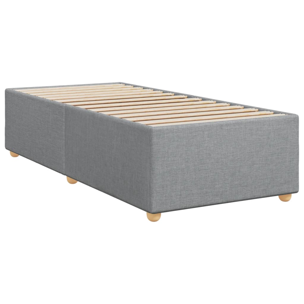 Sommier à lattes de lit avec matelas Gris clair 100x200cm Tissu - XIOS