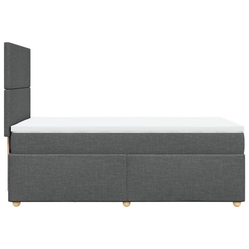 Sommier à lattes de lit avec matelas Gris foncé 100x200cm Tissu - XIOS