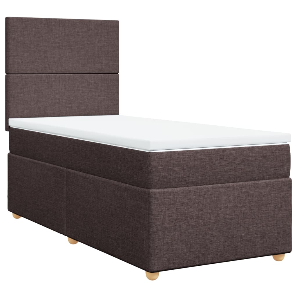 Sommier à lattes de lit avec matelas Marron foncé 100x200 cm - XIOS