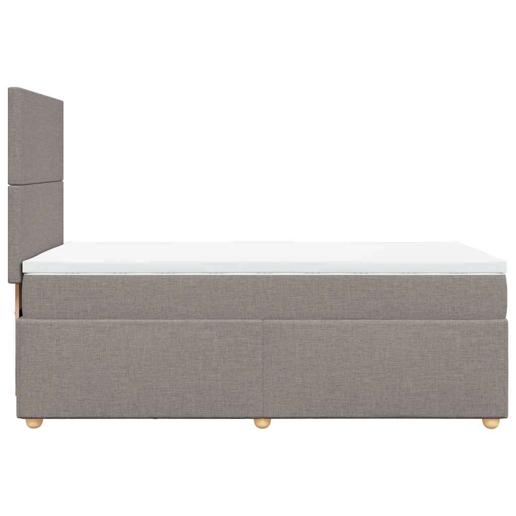 Sommier à lattes de lit avec matelas Taupe 100x200 cm Tissu - XIOS