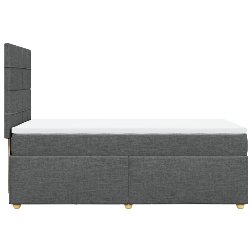 Sommier à lattes de lit avec matelas Gris foncé 100x200cm Tissu - XIOS