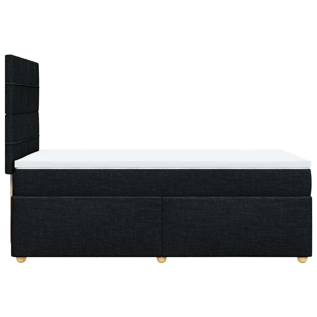 Sommier à lattes de lit avec matelas Noir 100x200 cm Tissu - XIOS