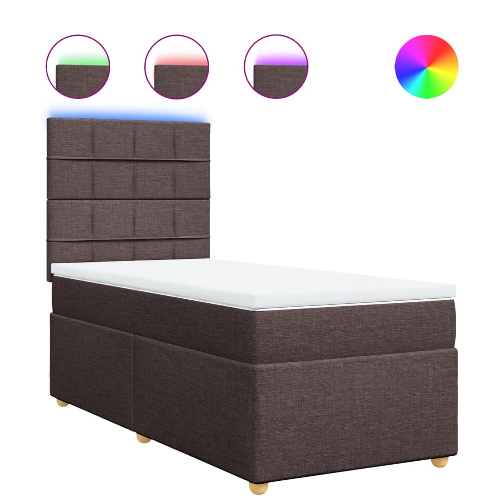 Sommier à lattes de lit avec matelas Marron foncé 100x200 cm - XIOS