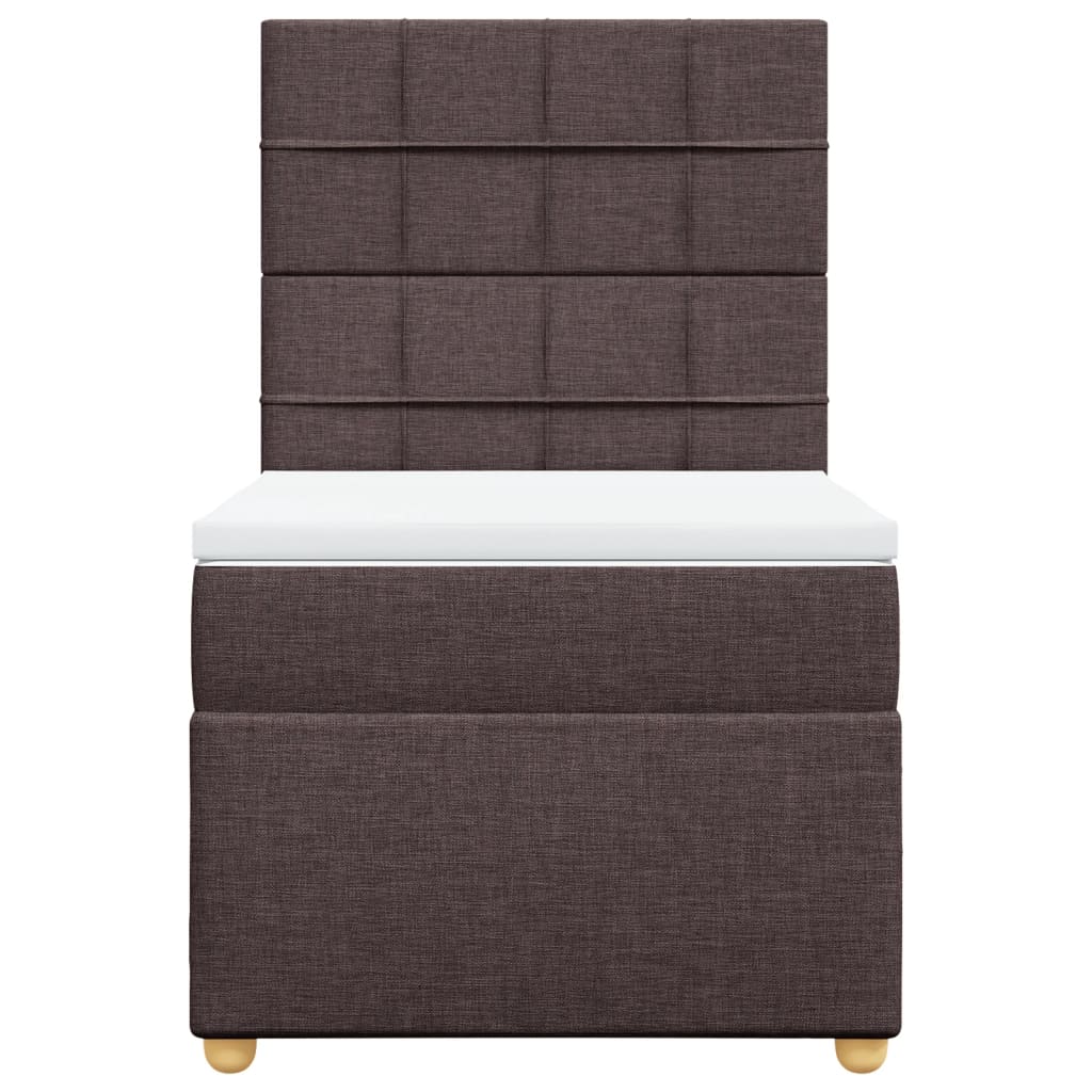 Sommier à lattes de lit avec matelas Marron foncé 100x200 cm - XIOS