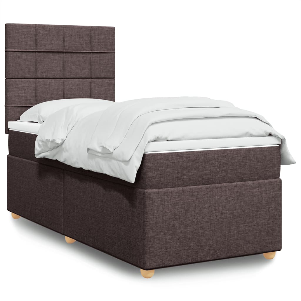 Sommier à lattes de lit avec matelas Marron foncé 100x200 cm - XIOS