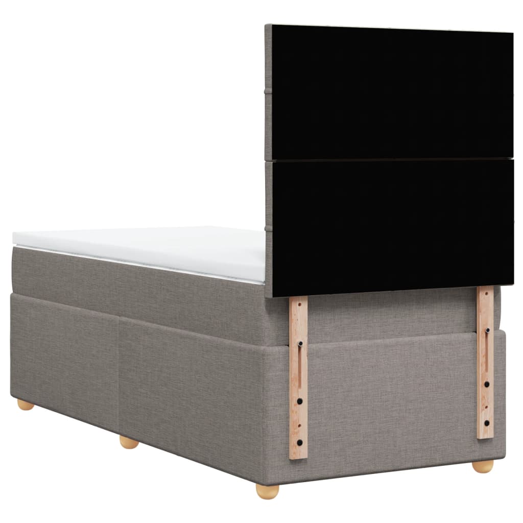 Sommier à lattes de lit avec matelas Taupe 100x200 cm Tissu - XIOS