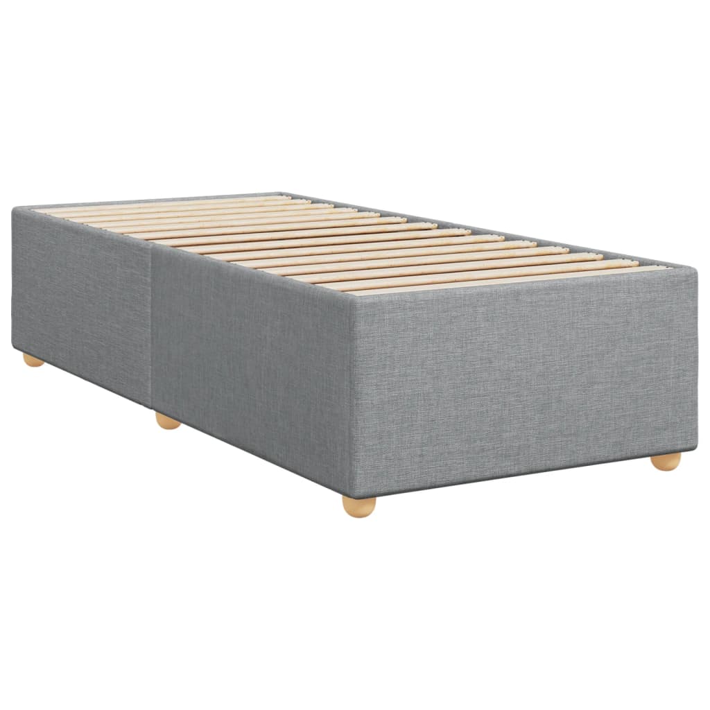 Sommier à lattes de lit avec matelas Gris clair 100x200cm Tissu - XIOS