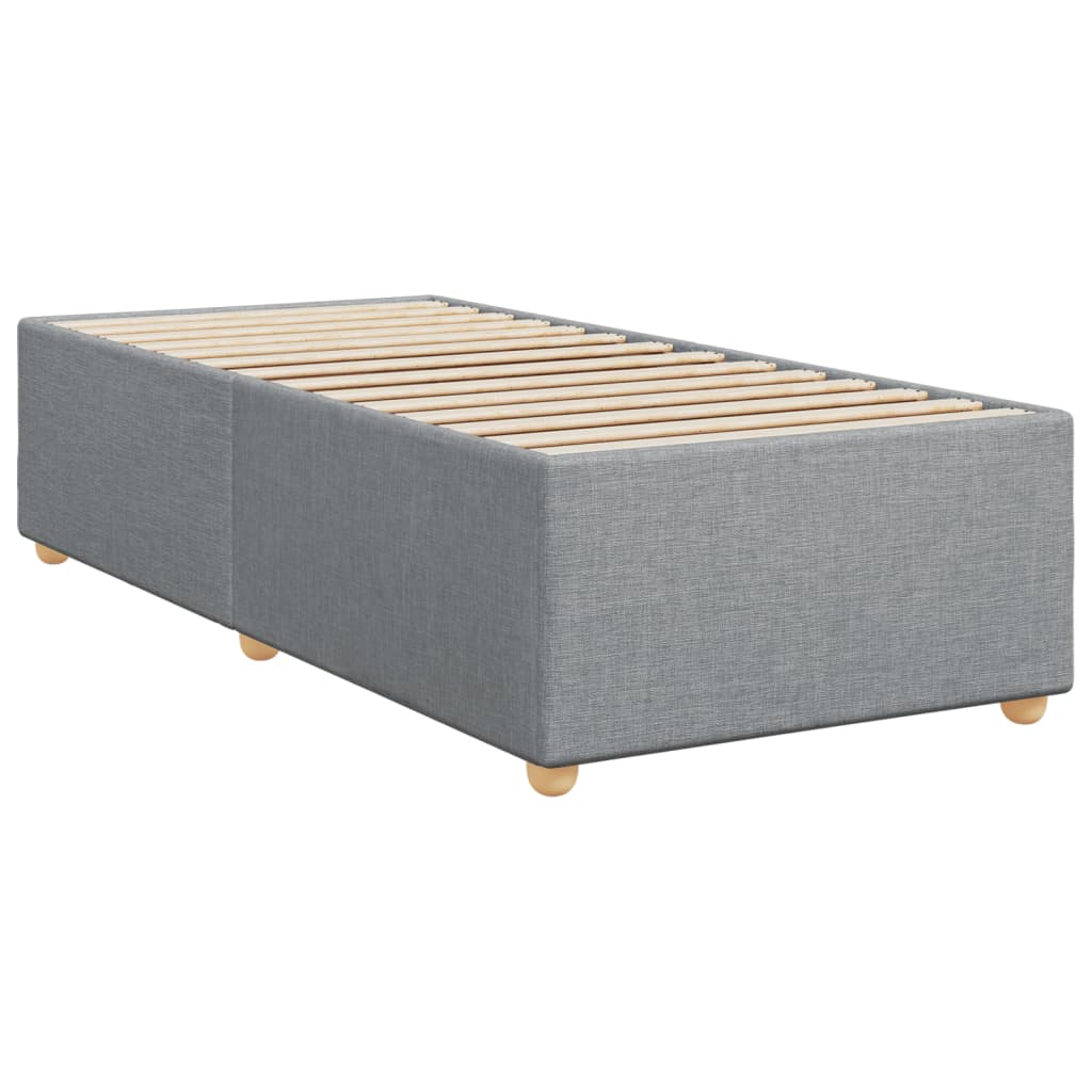 Sommier à lattes de lit avec matelas Gris clair 100x200cm Tissu - XIOS
