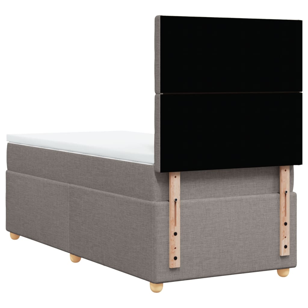 Sommier à lattes de lit avec matelas Taupe 100x200 cm Tissu - XIOS