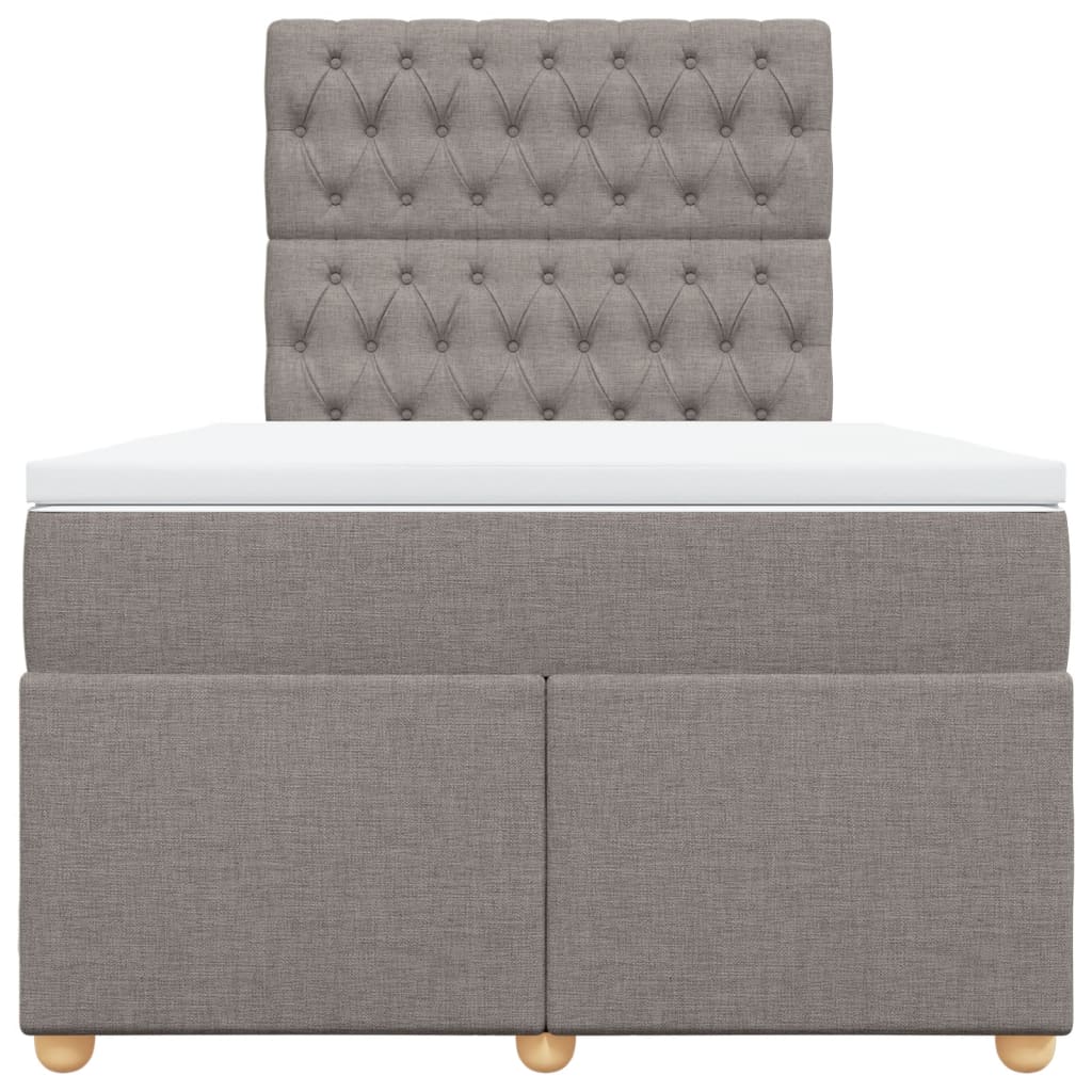 Sommier à lattes de lit avec matelas taupe 120x190 cm tissu