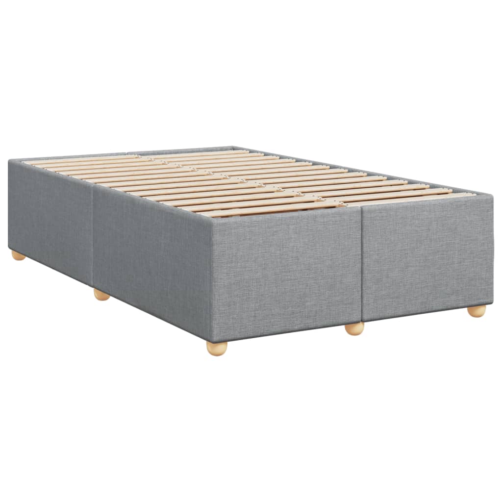 Sommier à lattes de lit et matelas gris clair 120x190 cm tissu - XIOS