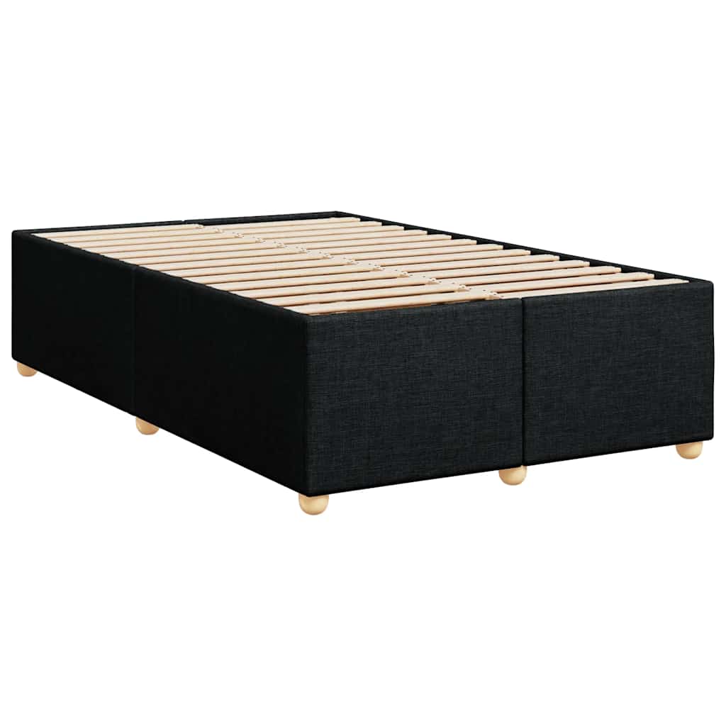 Sommier à lattes de lit avec matelas noir 120x190 cm tissu - XIOS
