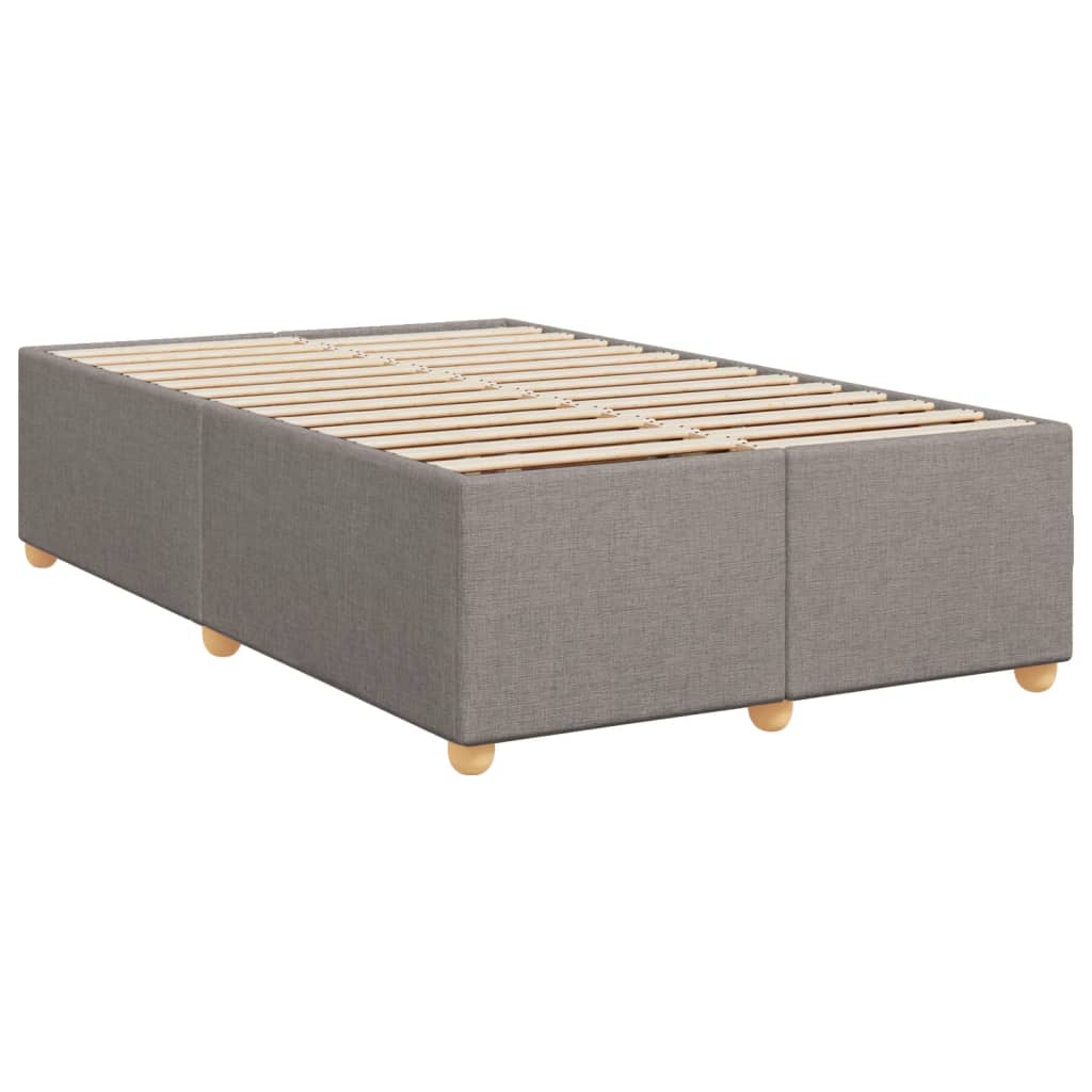 Sommier à lattes de lit avec matelas taupe 120x190 cm tissu - XIOS