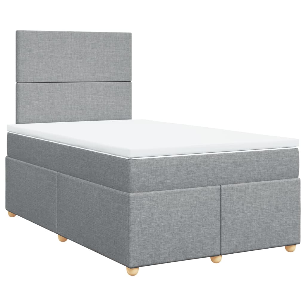 Sommier à lattes de lit avec matelas Gris clair 120x200cm Tissu - XIOS