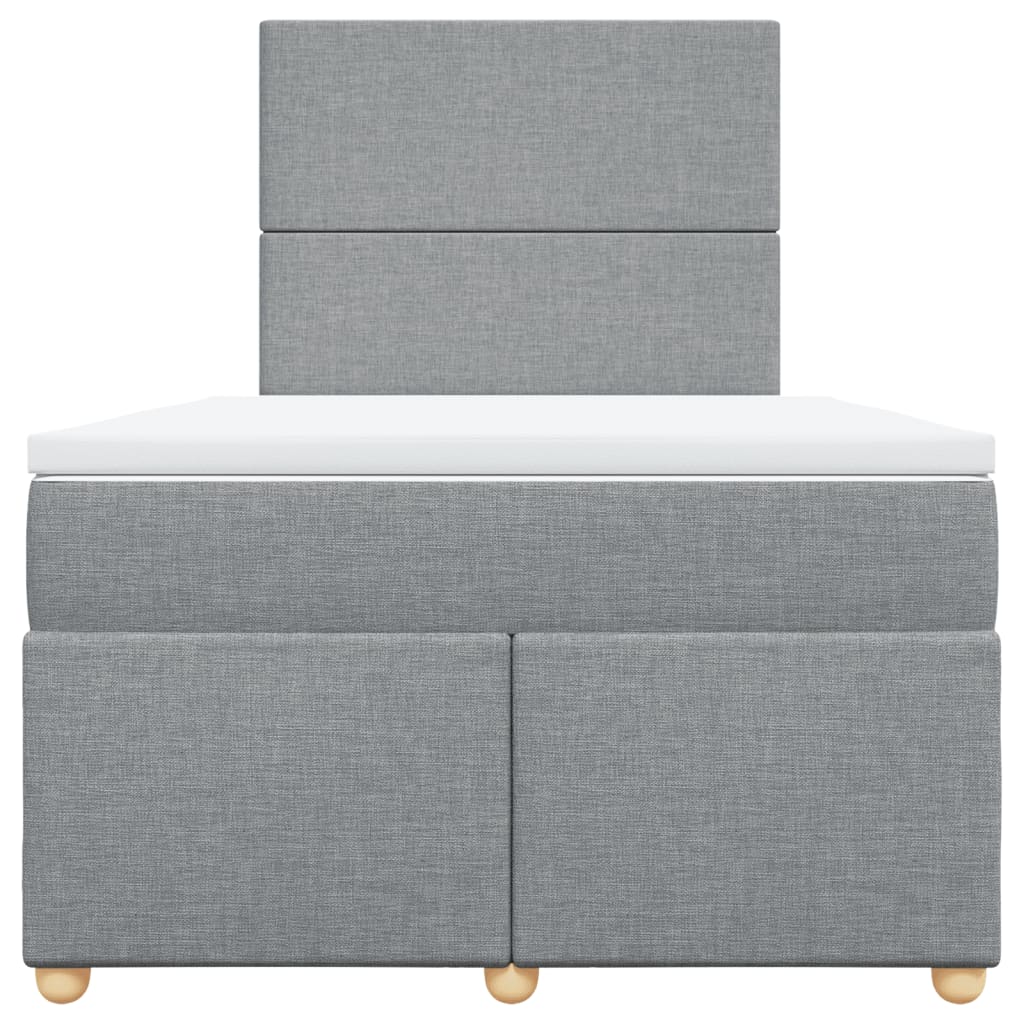 Sommier à lattes de lit avec matelas Gris clair 120x200cm Tissu - XIOS