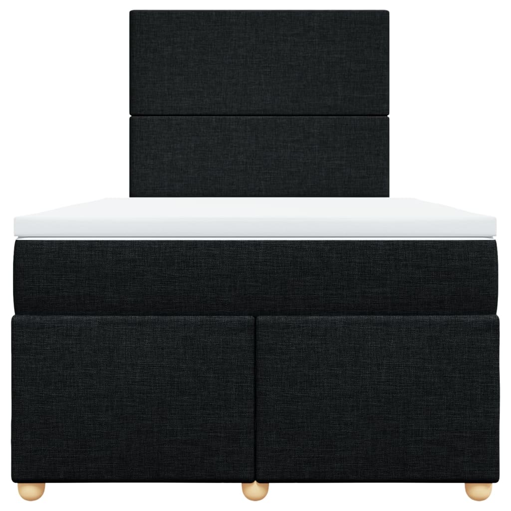 Sommier à lattes de lit avec matelas Noir 120x200 cm Tissu - XIOS