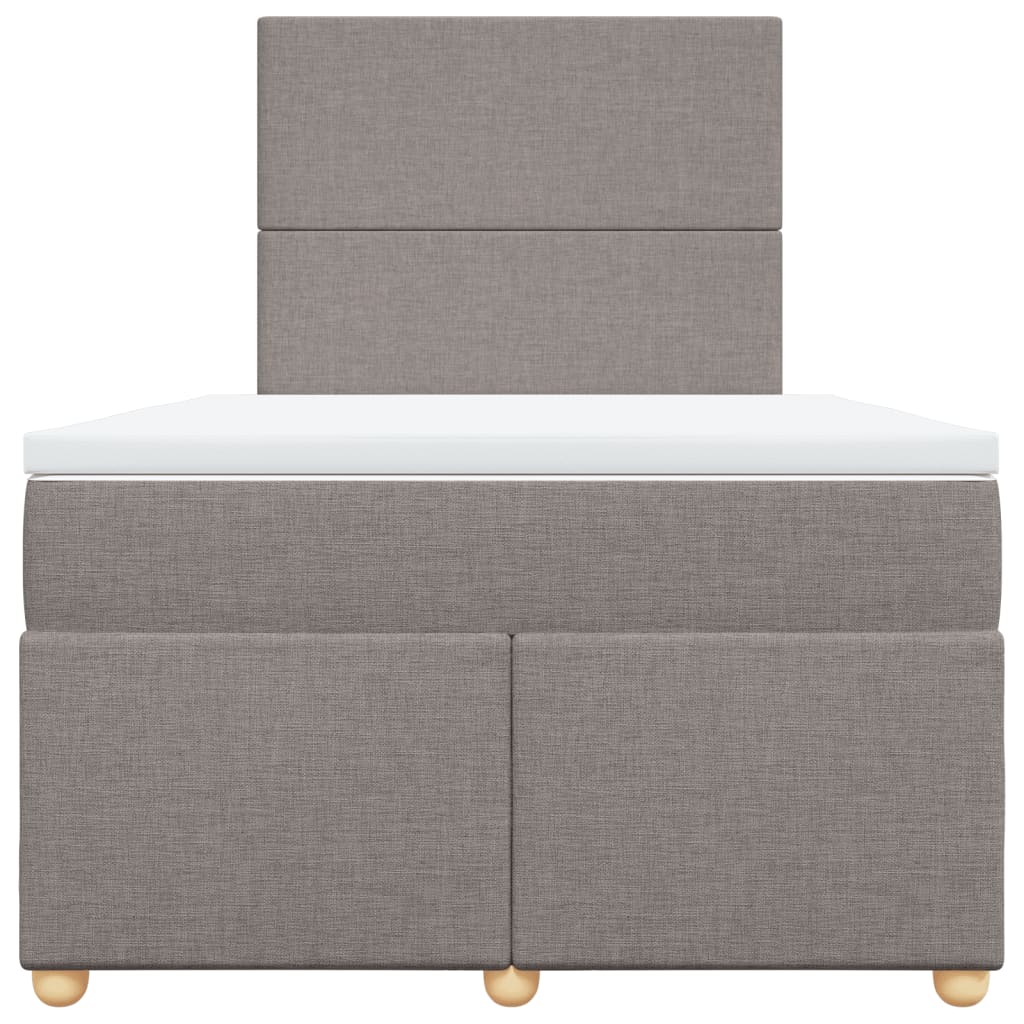 Sommier à lattes de lit avec matelas Taupe 120x200 cm Tissu - XIOS