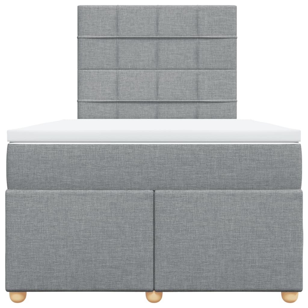 Sommier à lattes de lit avec matelas Gris clair 120x200cm Tissu - XIOS