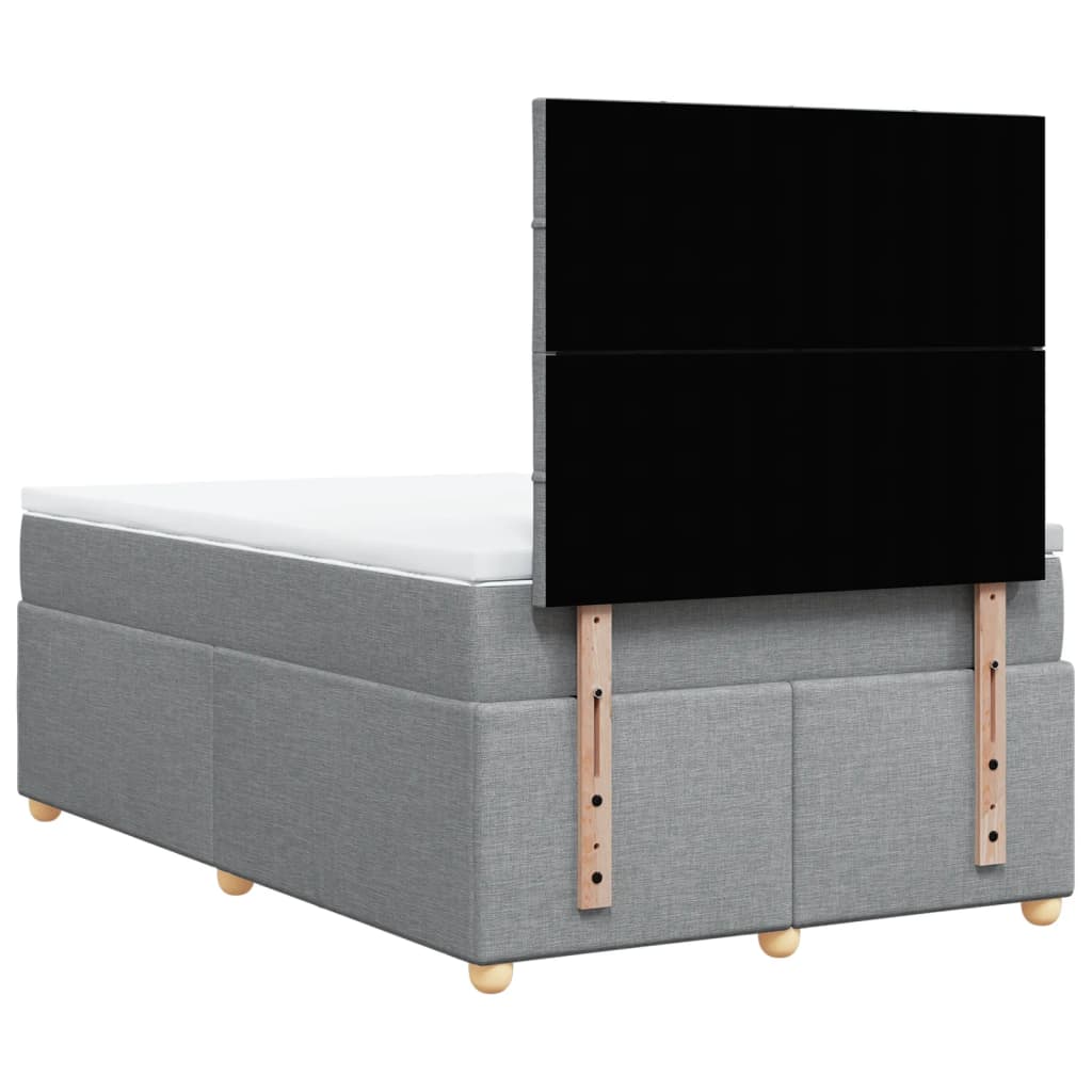 Sommier à lattes de lit avec matelas Gris clair 120x200cm Tissu - XIOS