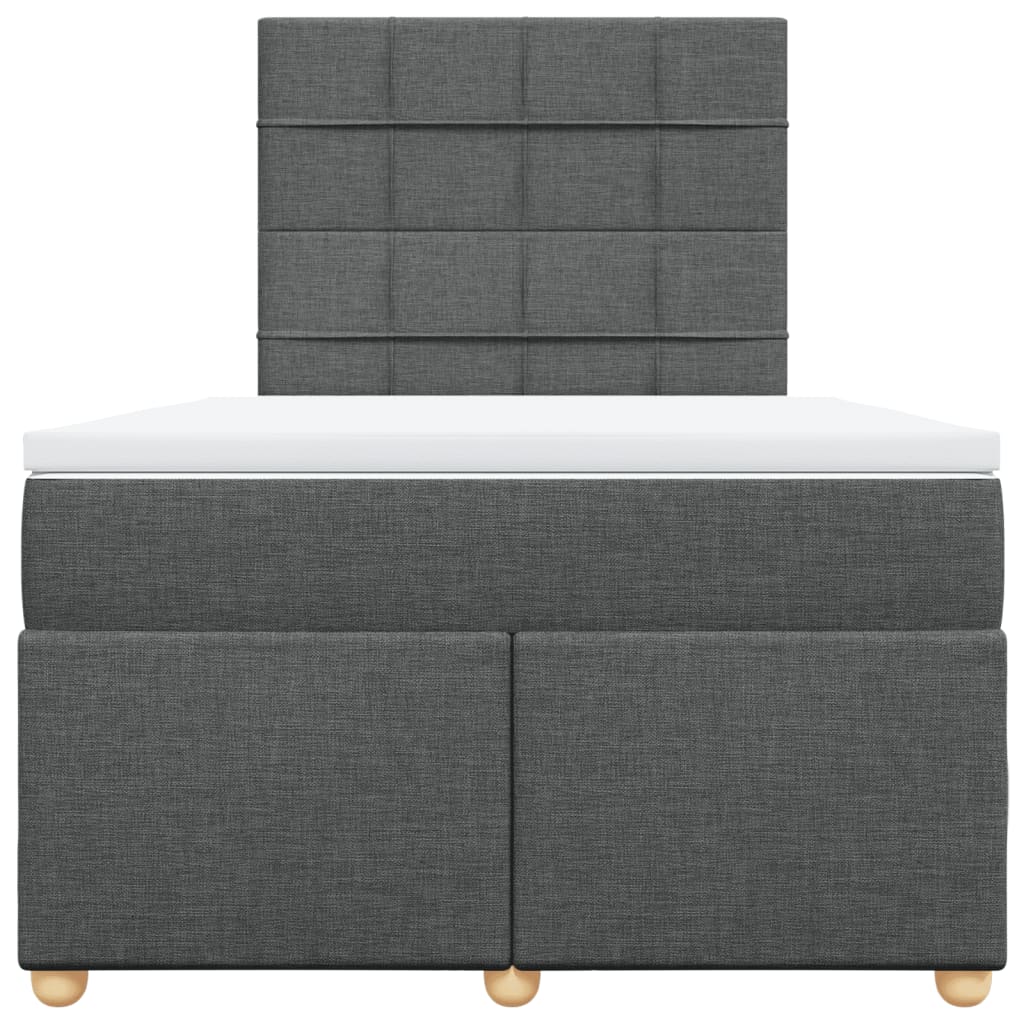 Sommier à lattes de lit avec matelas Gris foncé 120x200cm Tissu - XIOS